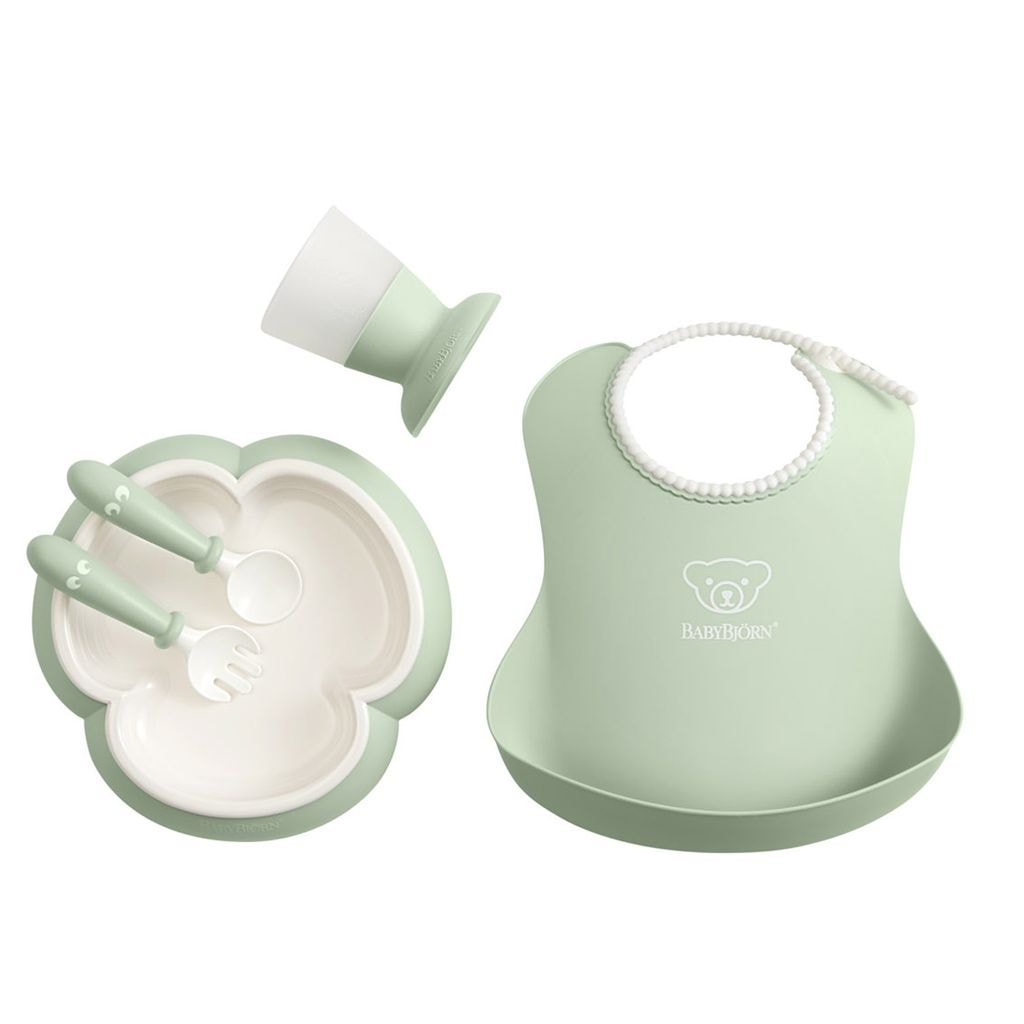 Baby Middags Set Blekgrön
