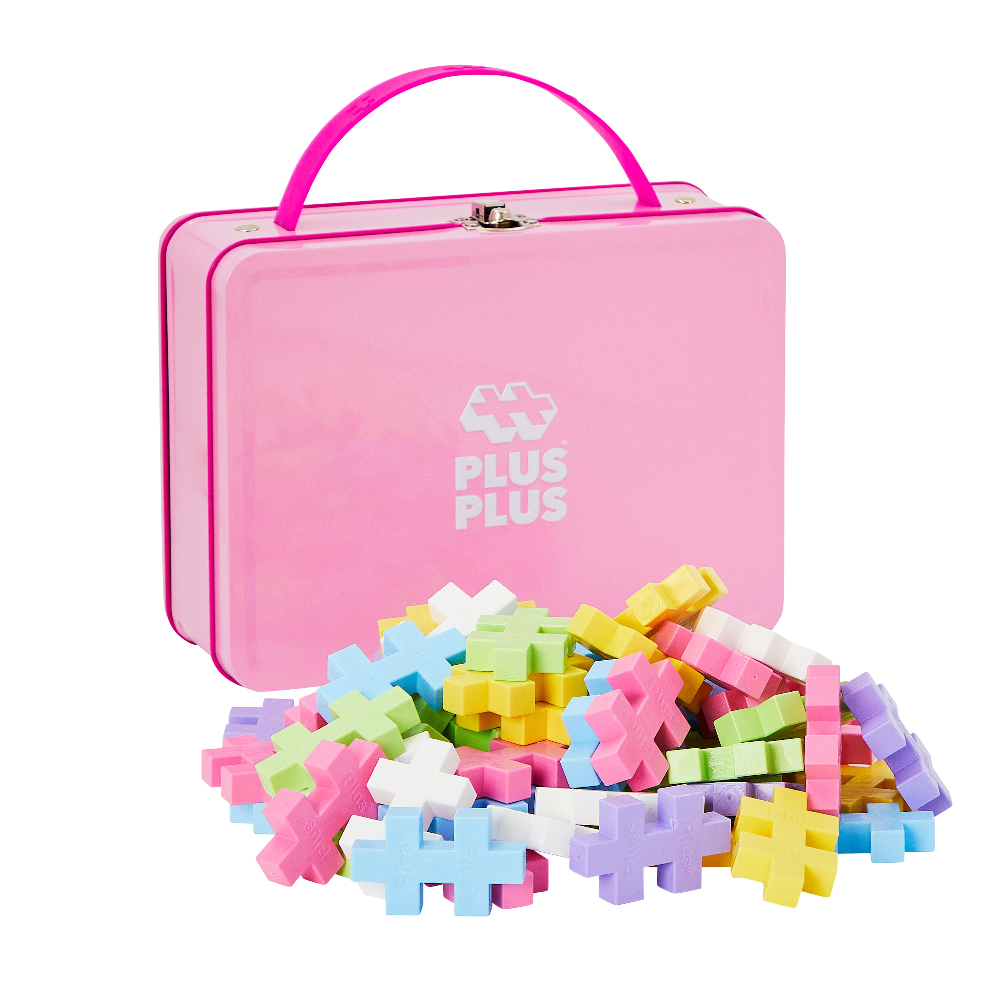 BIG Pink Metal Suitcase - 70 pcs