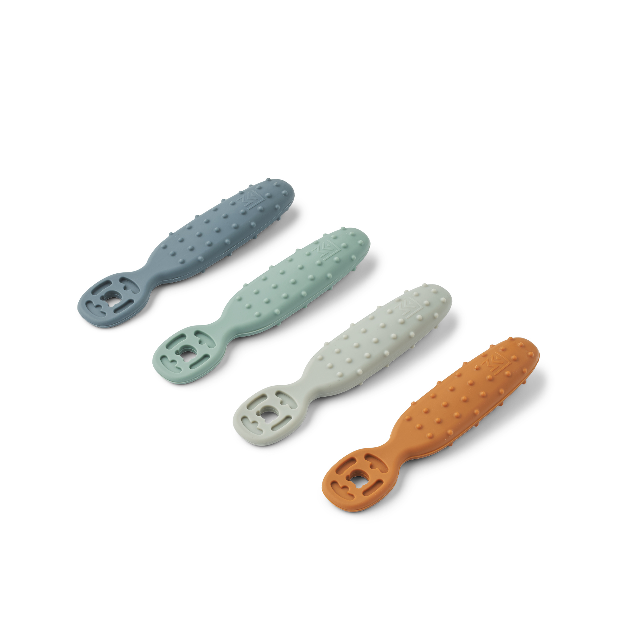 Caelia 4-pack Lärskedar Whale Blue Multi Mix