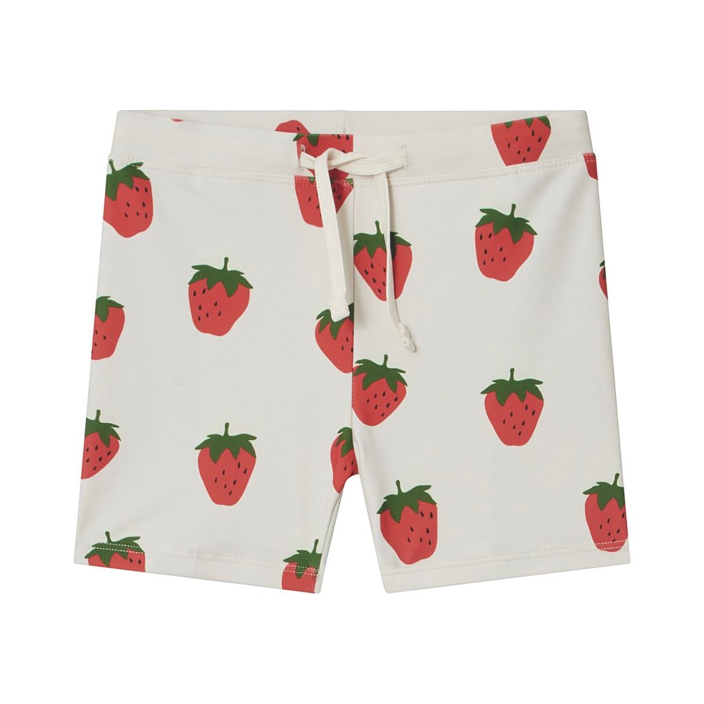 Vaxholm Printed Swim Trunks With Strawberries Cream