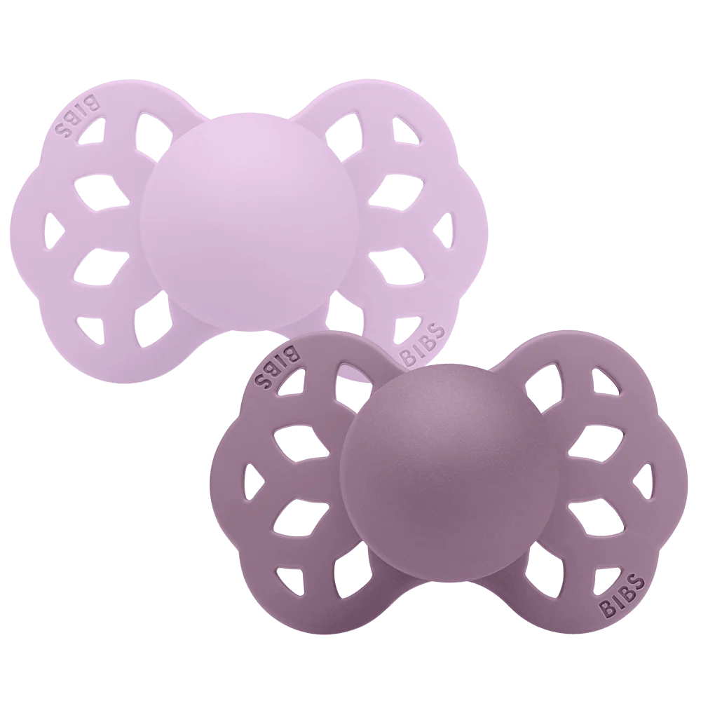Infinity 2-pack Anatomiska Silikonnappar Violet Sky Mauve