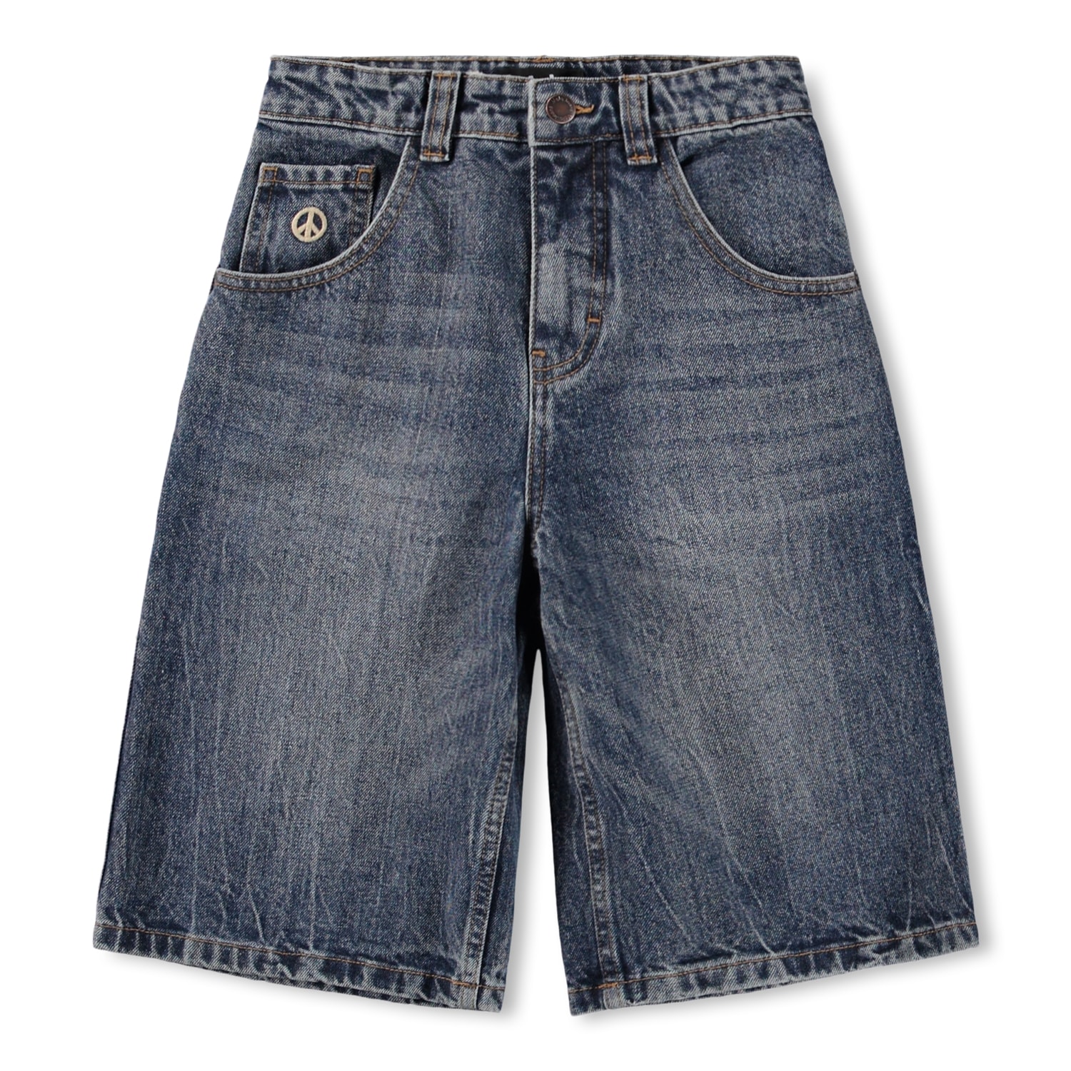 Alphie Jeans Shorts Creased Indigo 