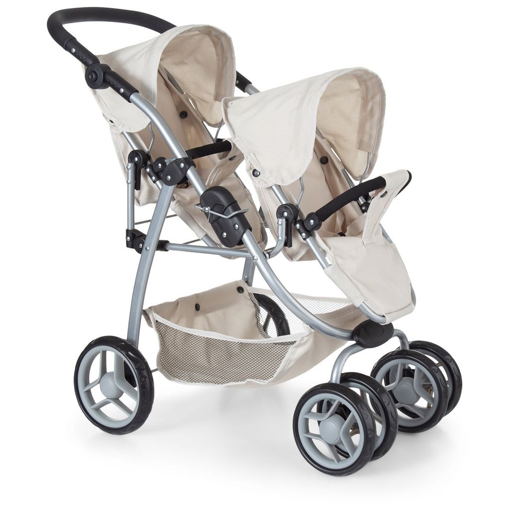 Twin Dukkebarnevogn Beige