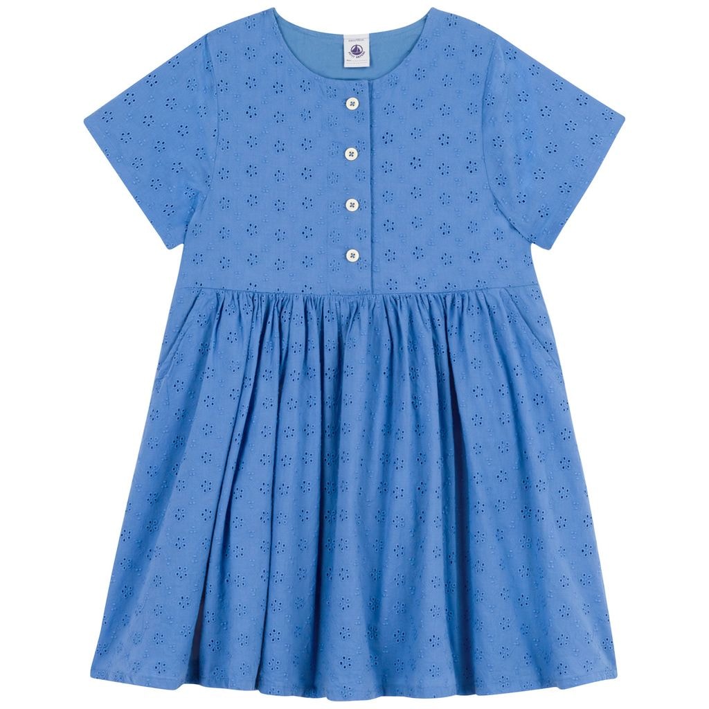Dress With Broderie Anglaise Blue