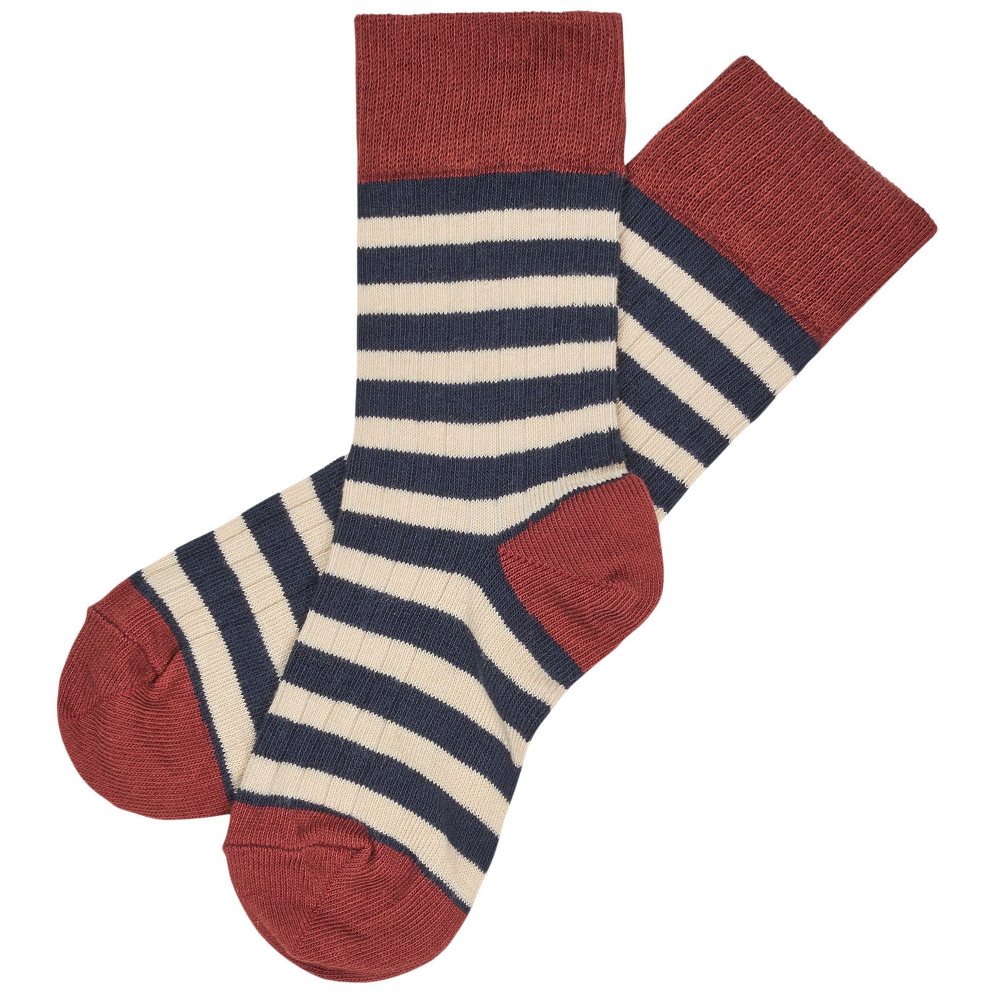 Classic Stripe Socks Chili/dark Navy