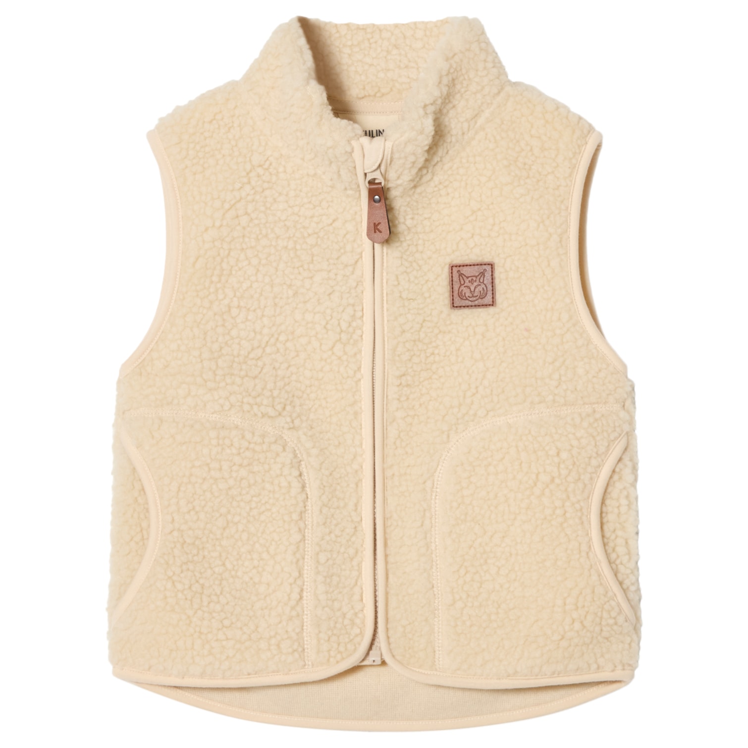 Austin Pile Fleece Vest Foggy White 