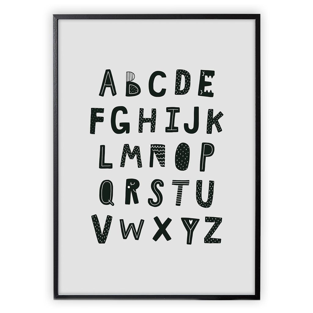 Poster Alphabet Black