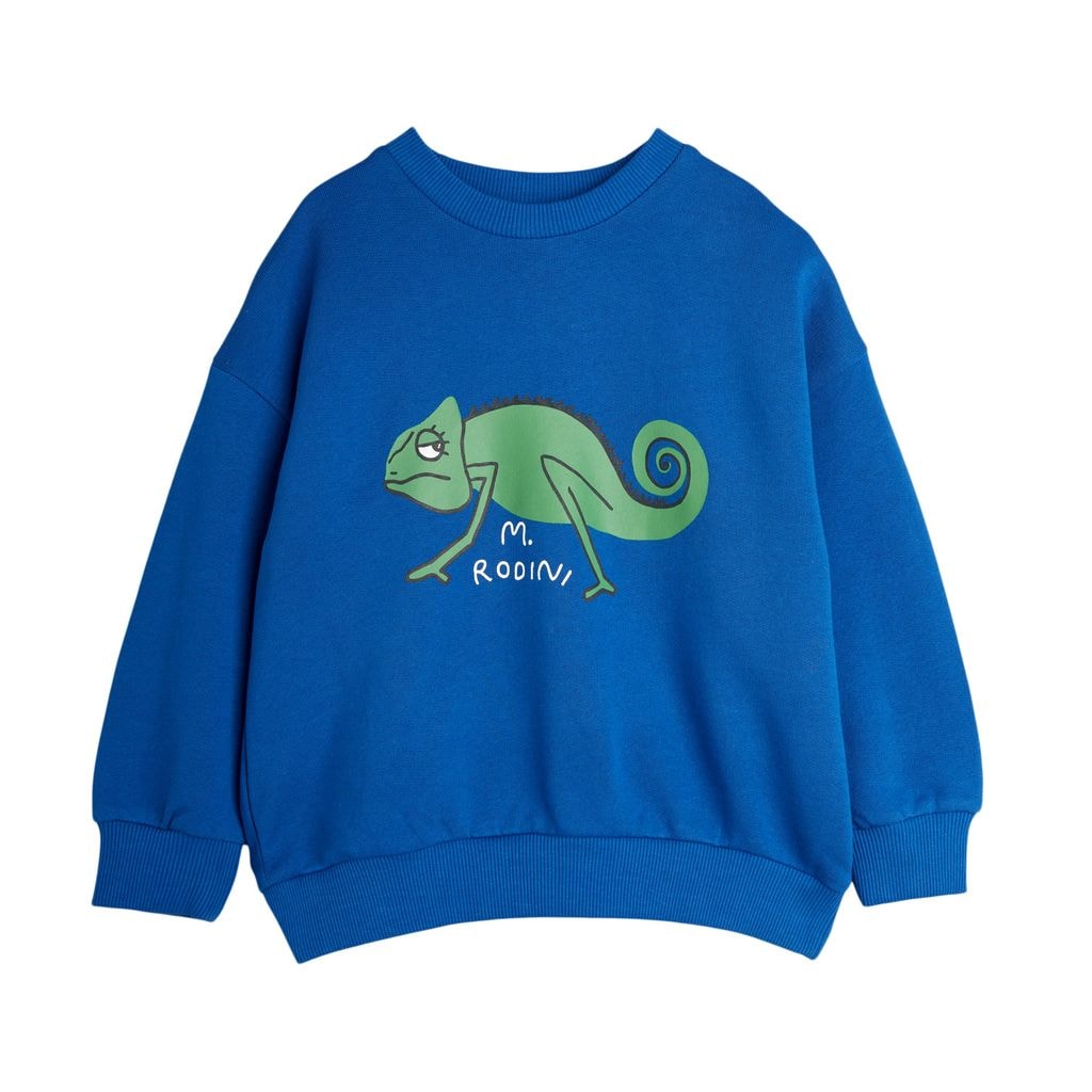 GOTS Lizard Sweatshirt Blue