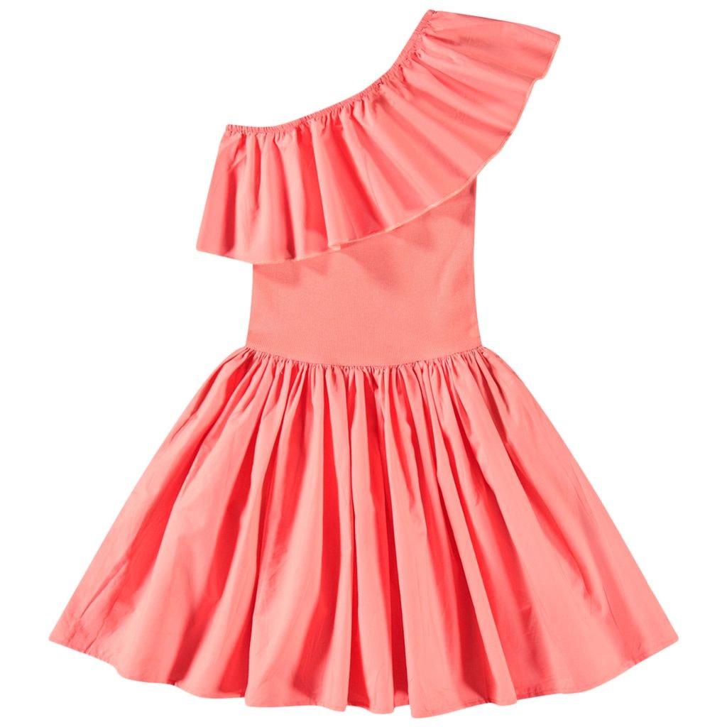 Chloey Short Sleeve Dress Warm Coral