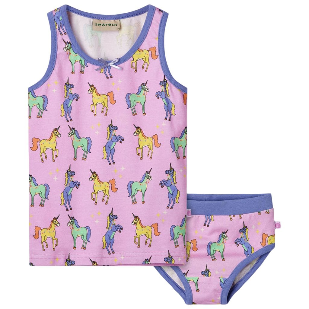 Unicorns Underwear Set Pink Lavender
