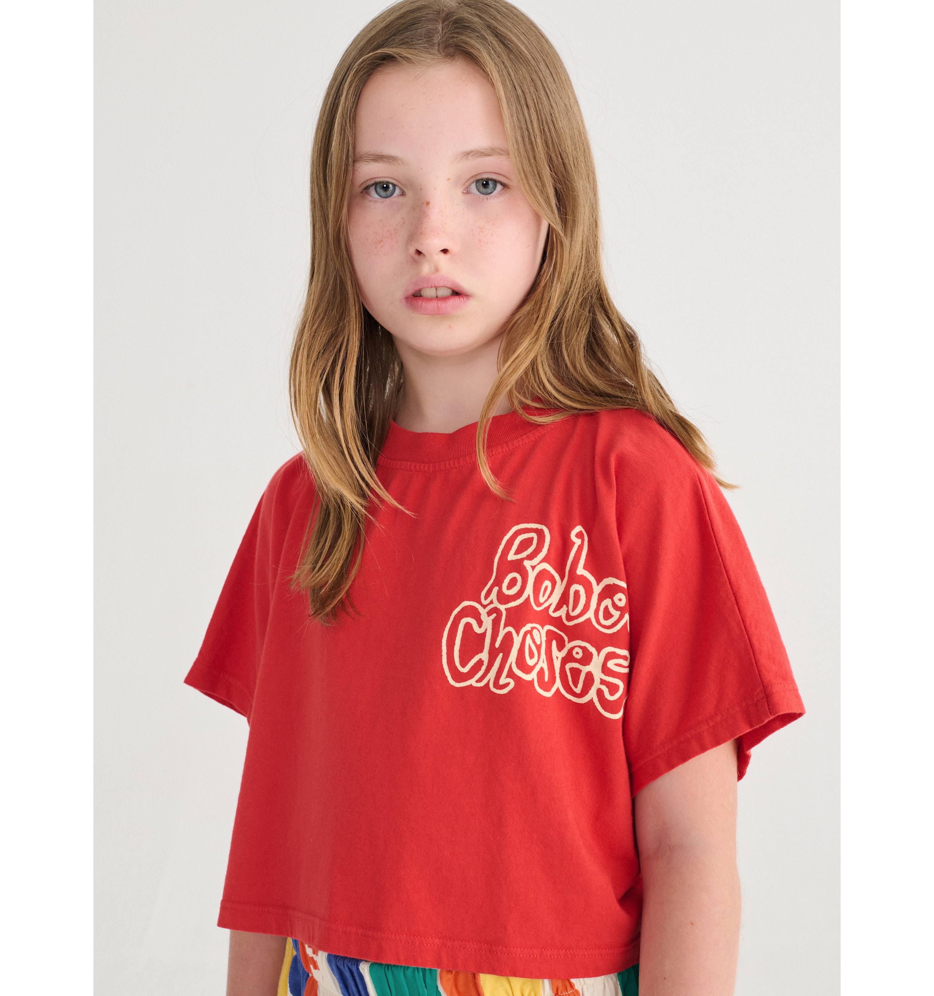 Bobo Choses By Hand Cropped T-Shirt Red | Babyshop - Shop premium