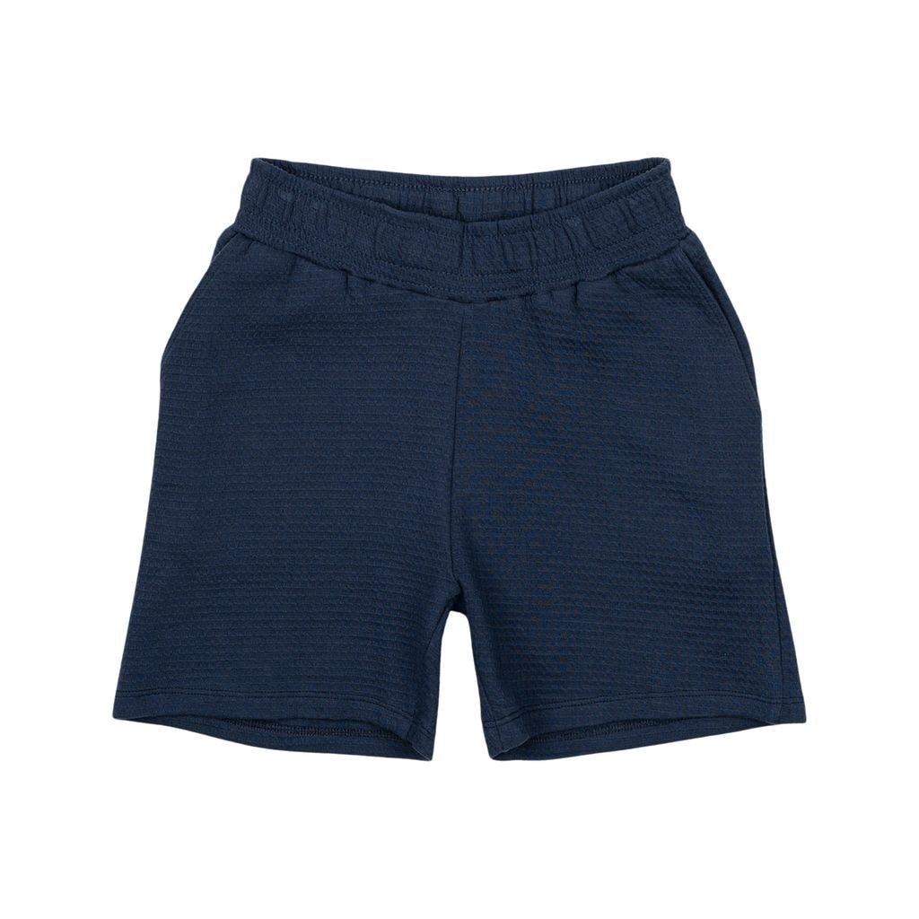 GOTS Nudvig Waffle Shorts Mood Indigo