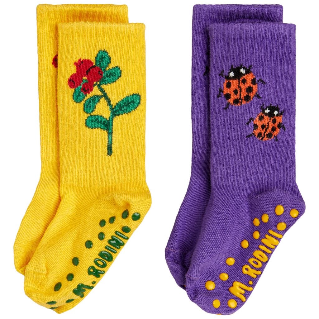 GOTS Lingonberries 2-Pack Anti-Slip 양말 Multi