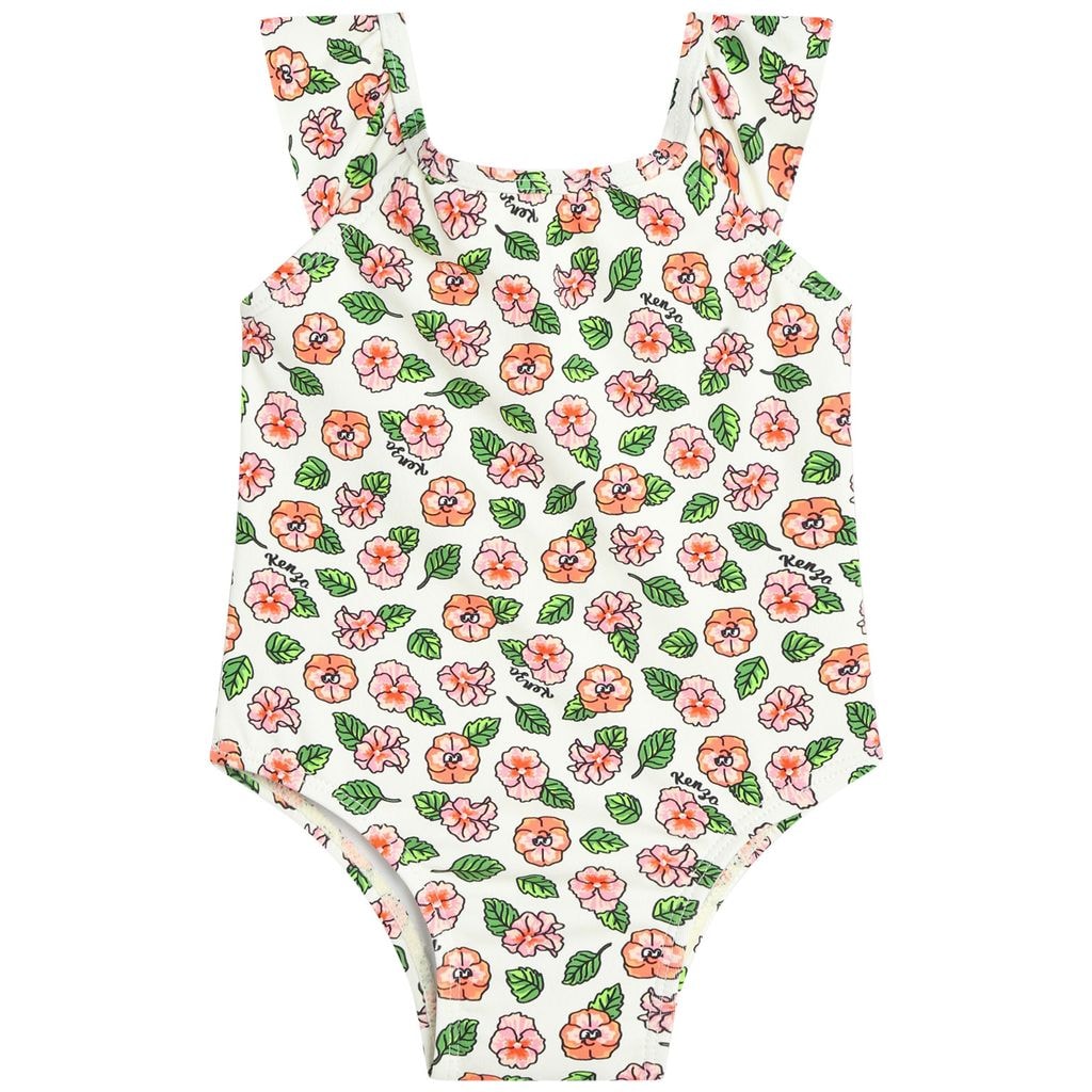 Floral Swimsuit Ivory