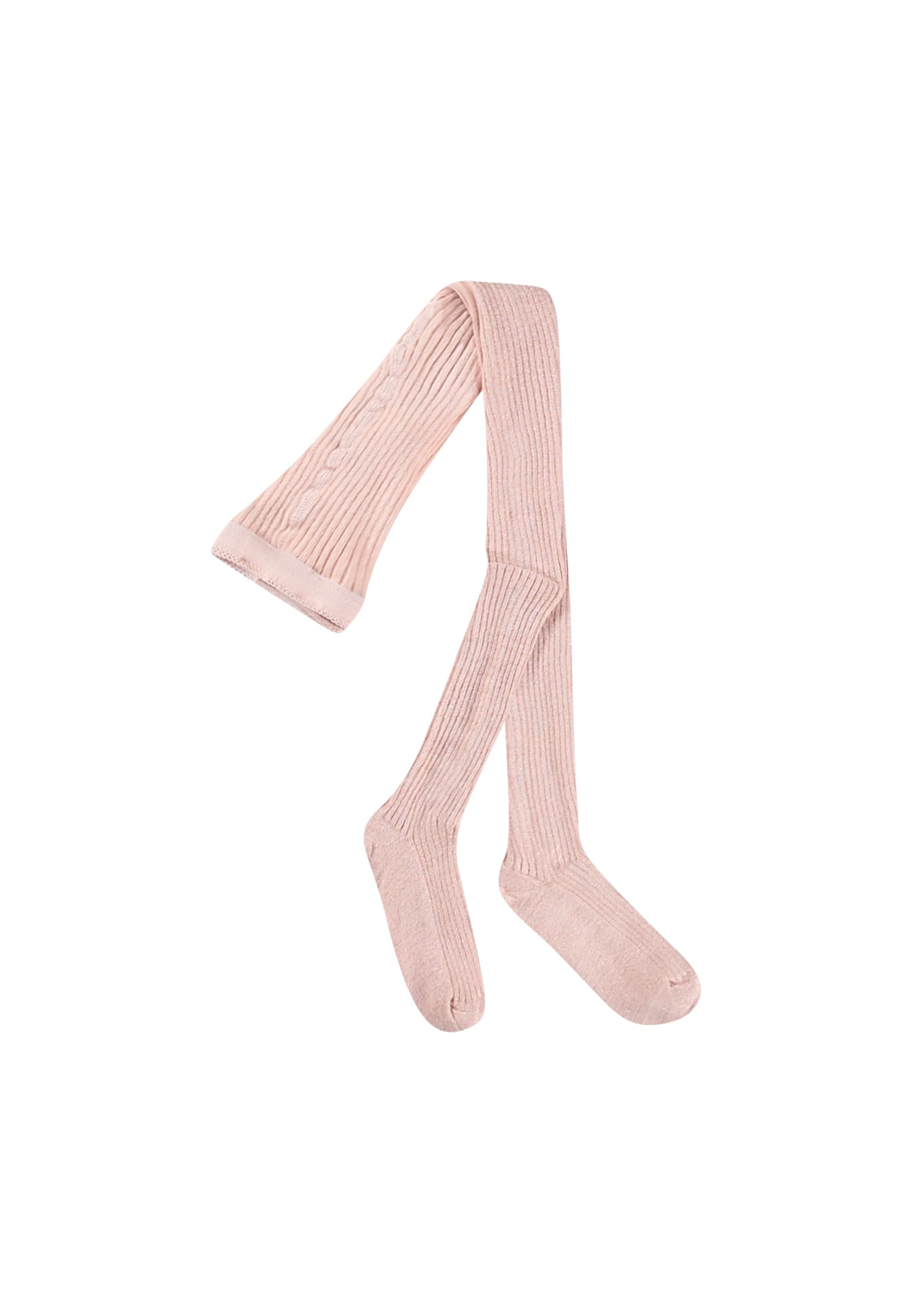 Glitter Rib Strumpbyxor Petal Blush