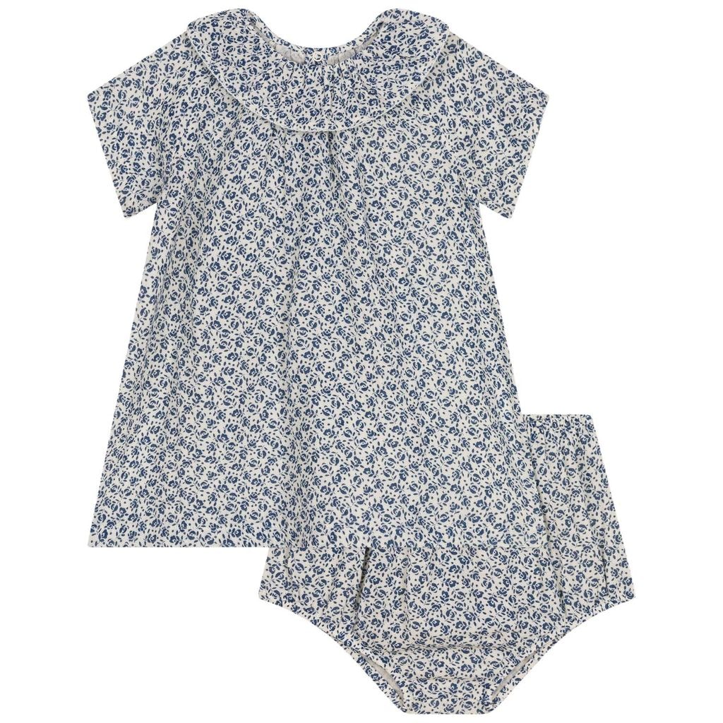Floral Baby Dress Blue