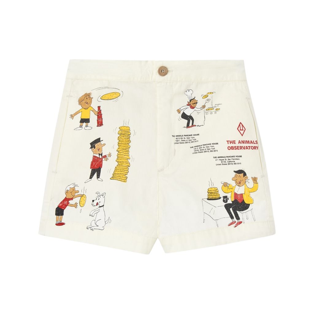 Pig Kid Shorts White Logo