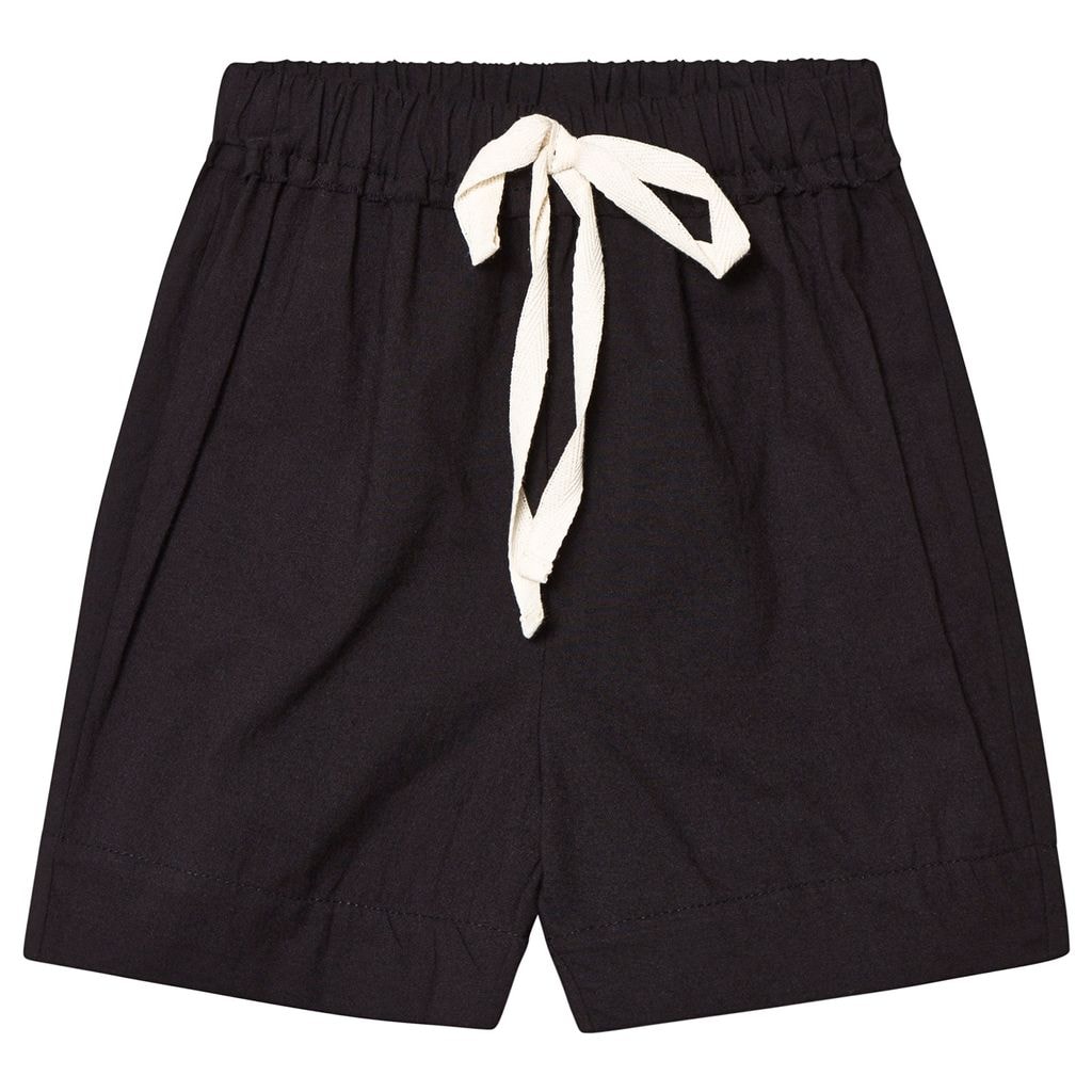 Black Washi Elasticated Waist Shorts