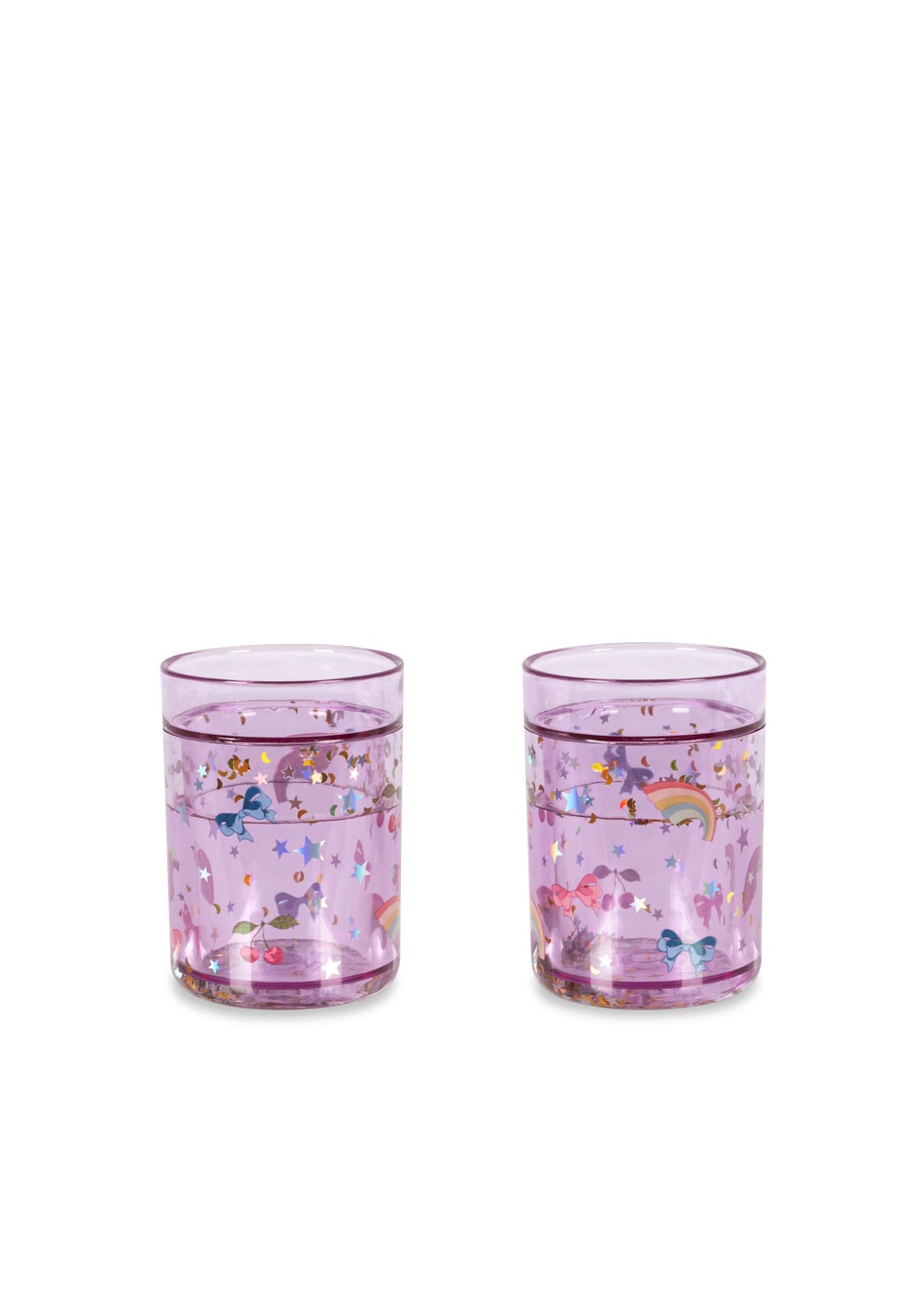 2 Pack Glitter Cups Rainbow Twinkle 