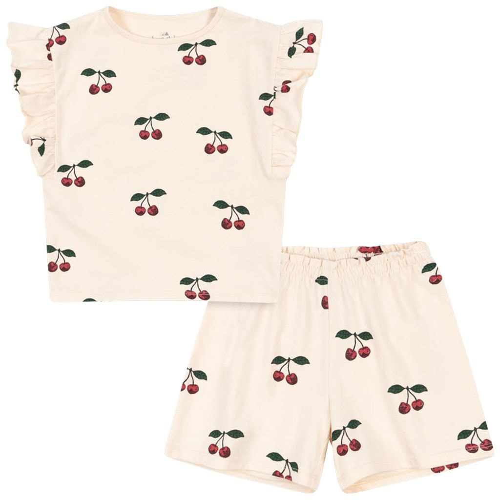 GOTS Lin Frill Set Ma Grande Cerise