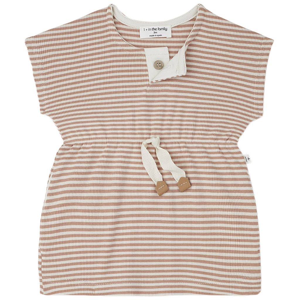 Giulia Striped Dress Apricot