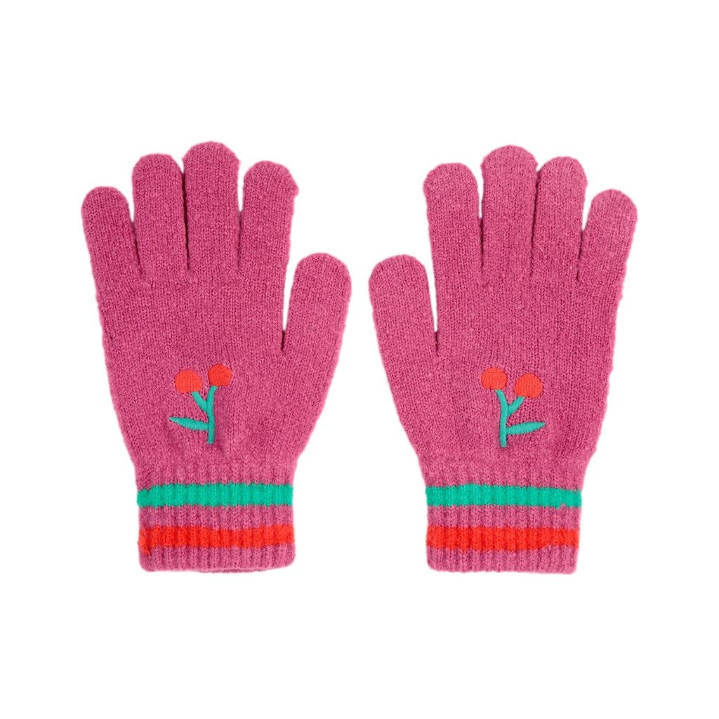 Bobo Choses Knitted Gloves Fuchsia