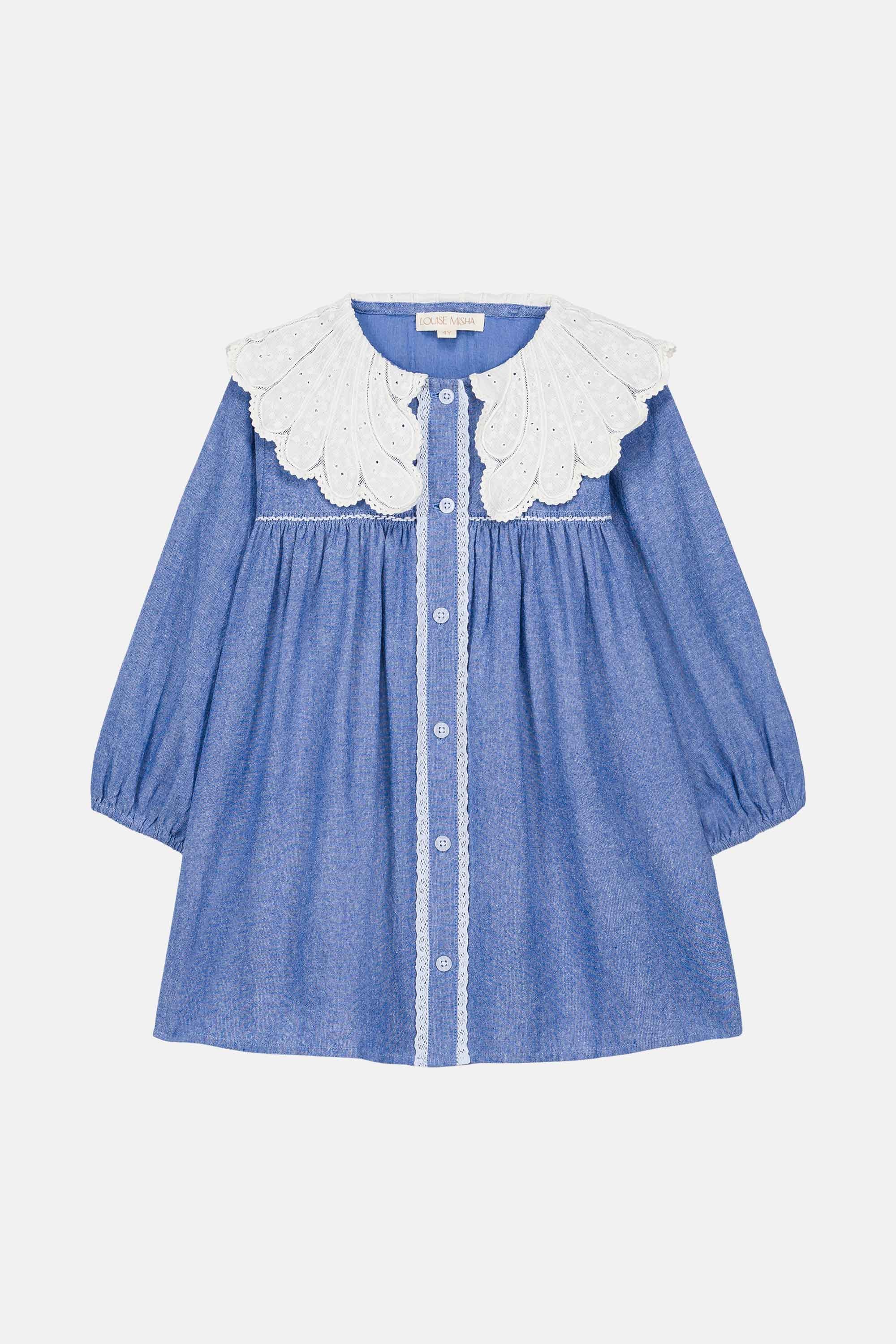 Hyacinte Dress Blue Chambray