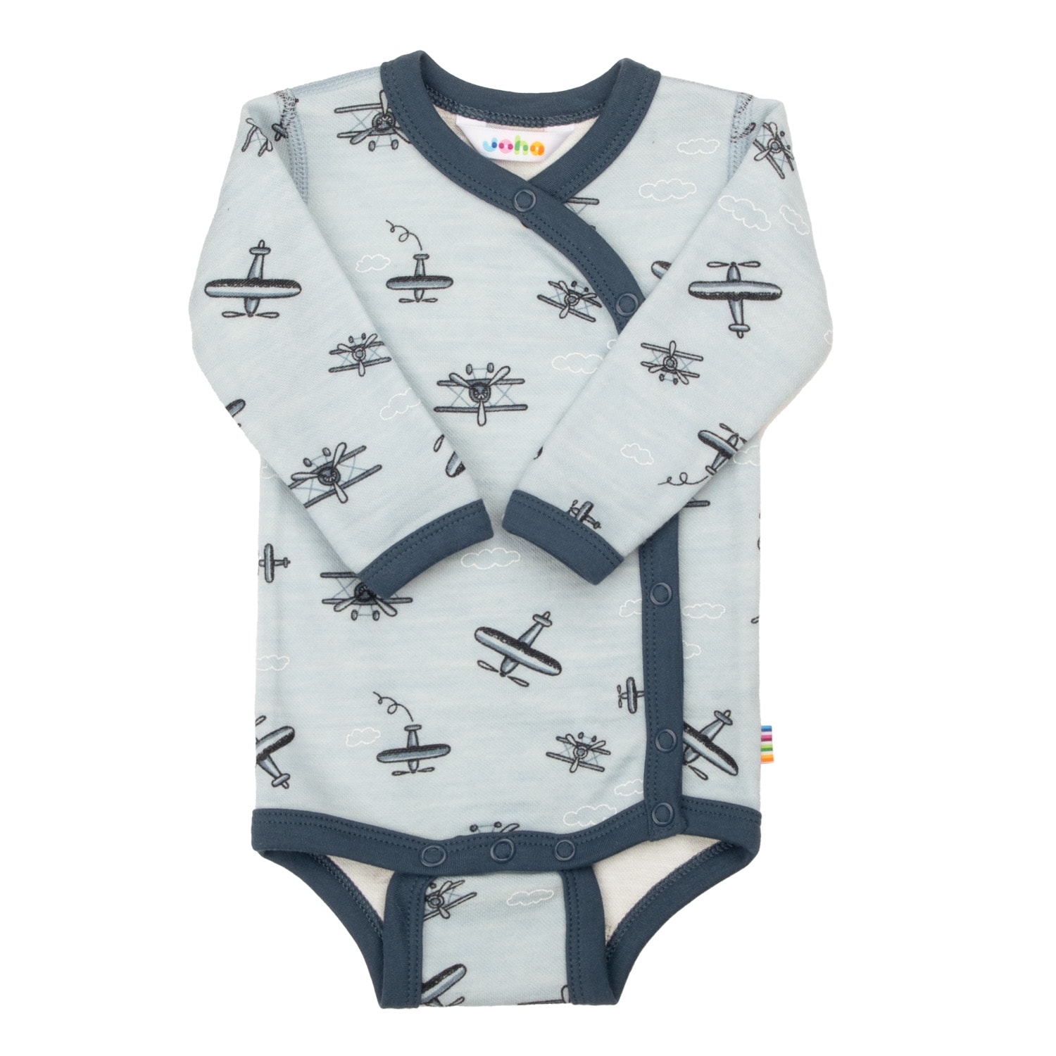 Babyull Body Med Sidelukking Light Blue