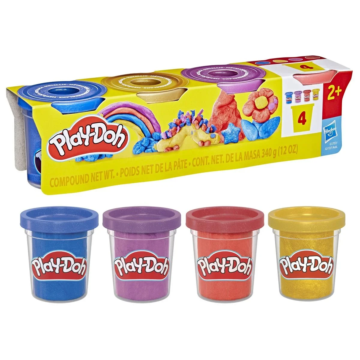 Play-Doh 4-pakning Spesialleire Metallic Shine 