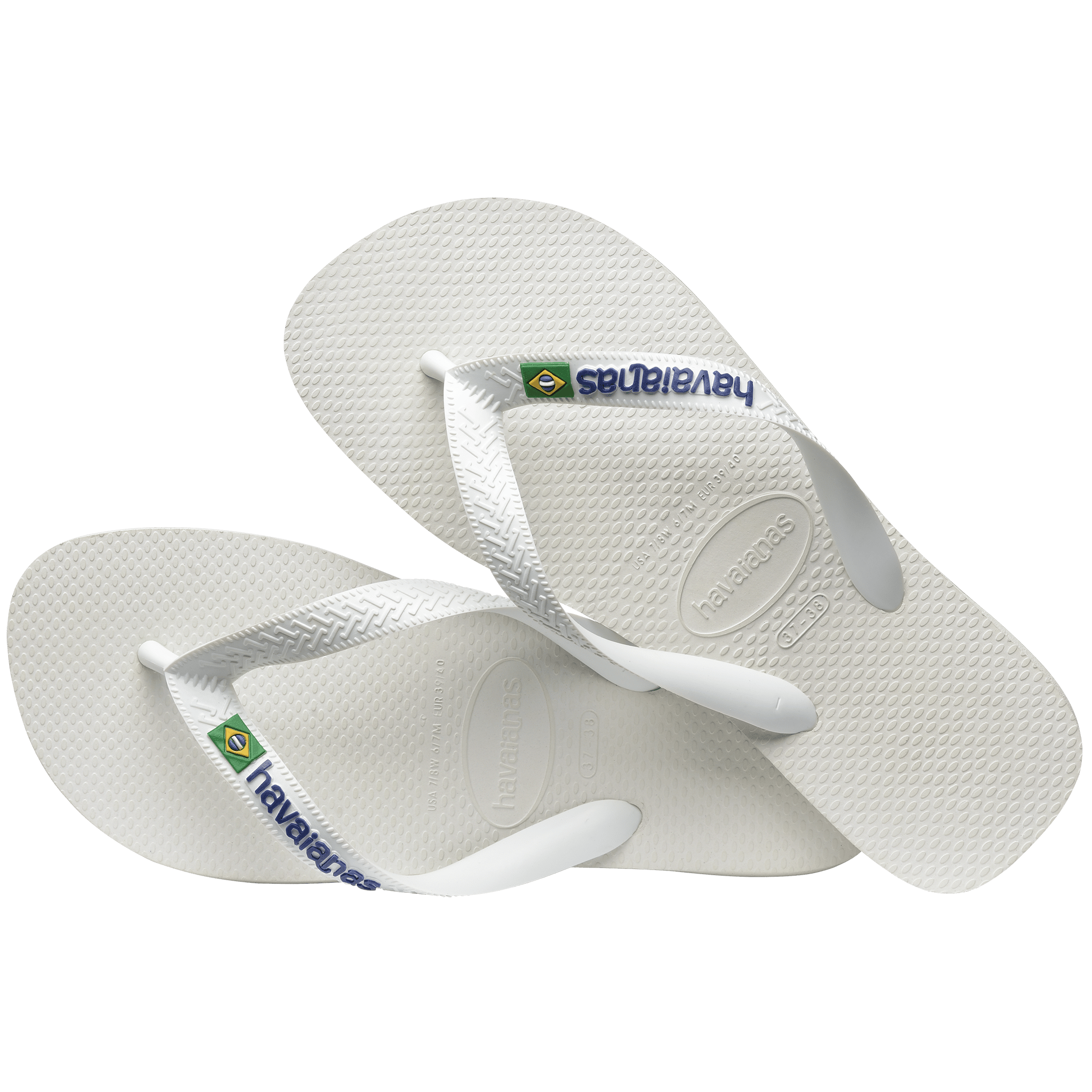 Brasil Logo Flip Flops White
