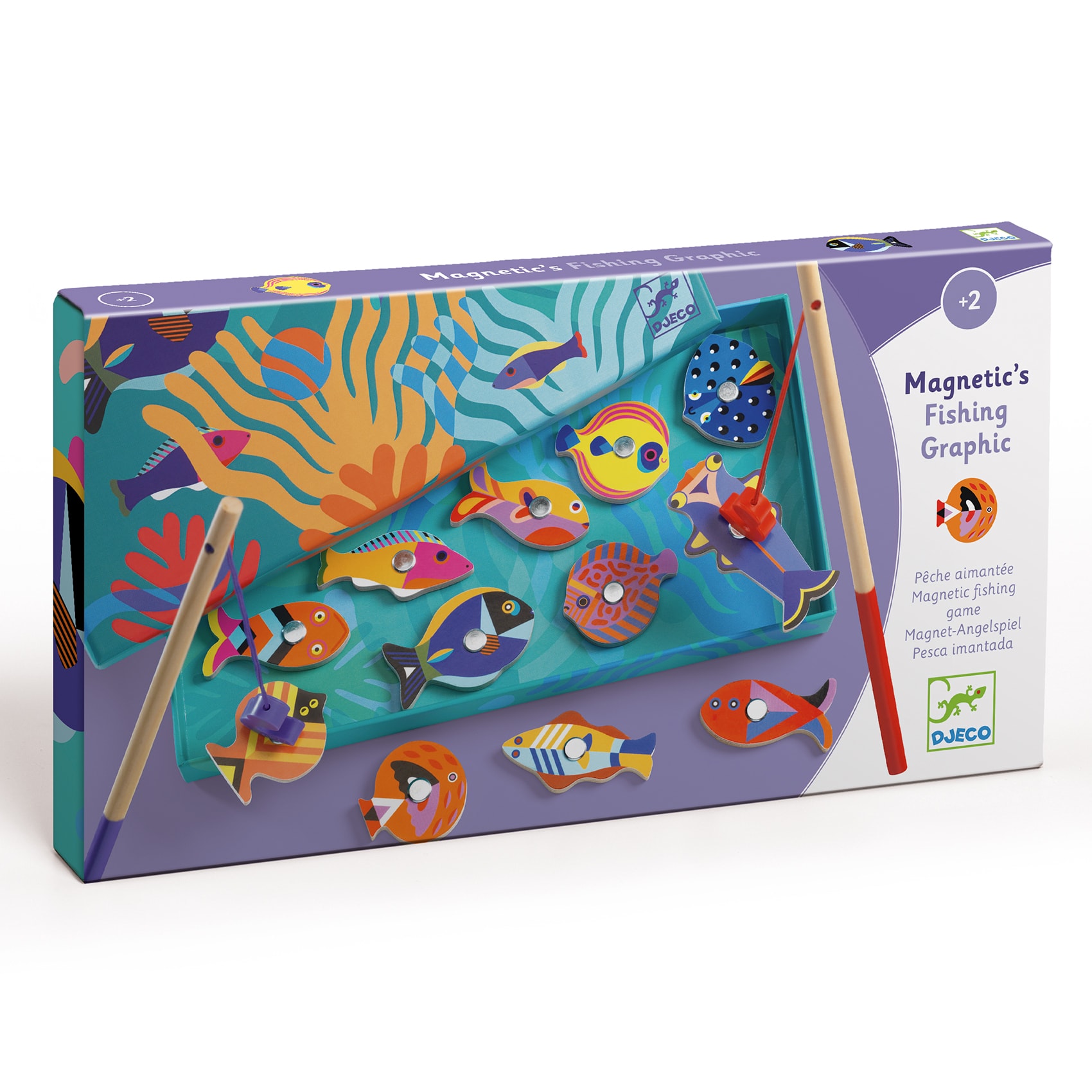 Fishing Graphic Wooden Magnetic Fishing Game 