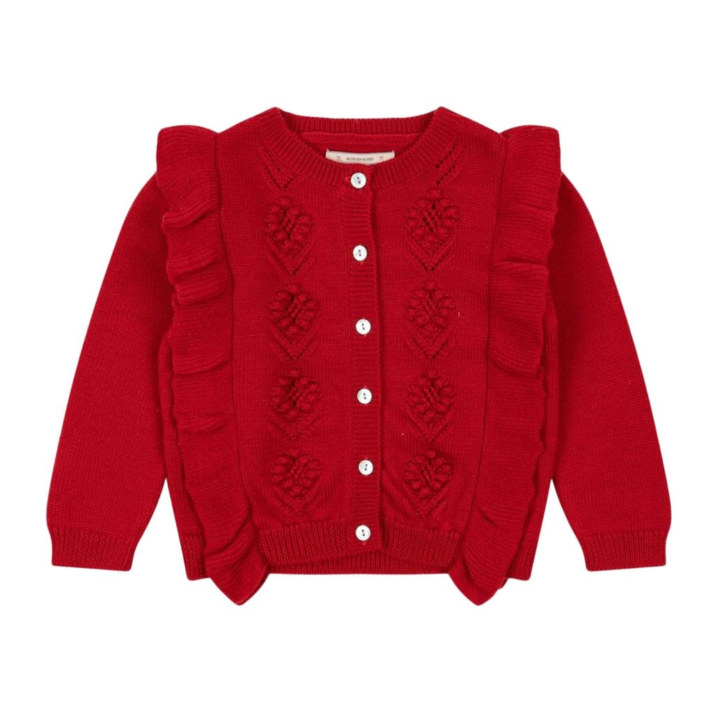 Fiol Frill Cardigan - Barbados Cherry