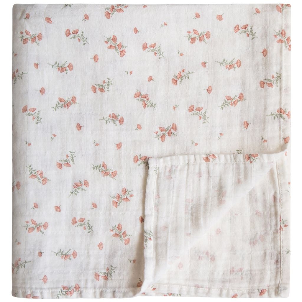 Blommig Swaddle Gräddvit