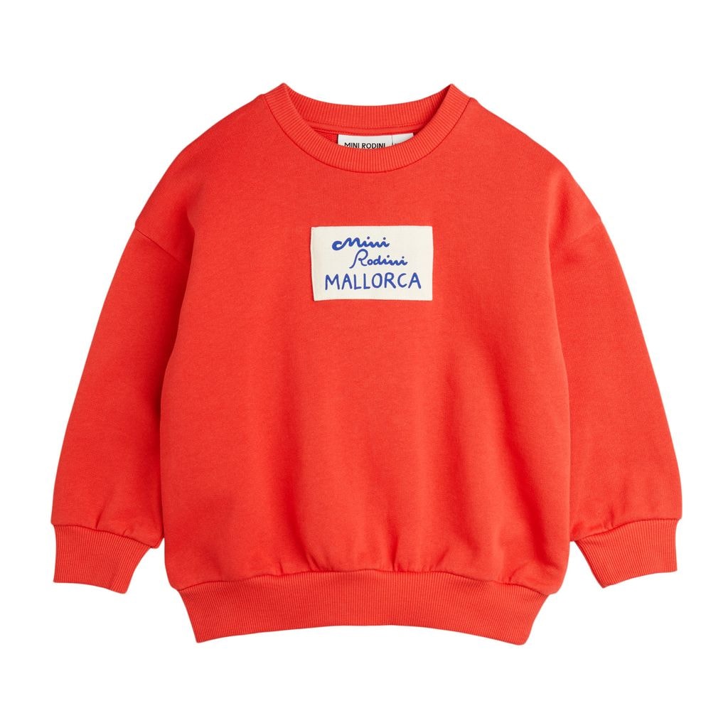 GOTS Mallorca Patch Embroidered Sweatshirt Red