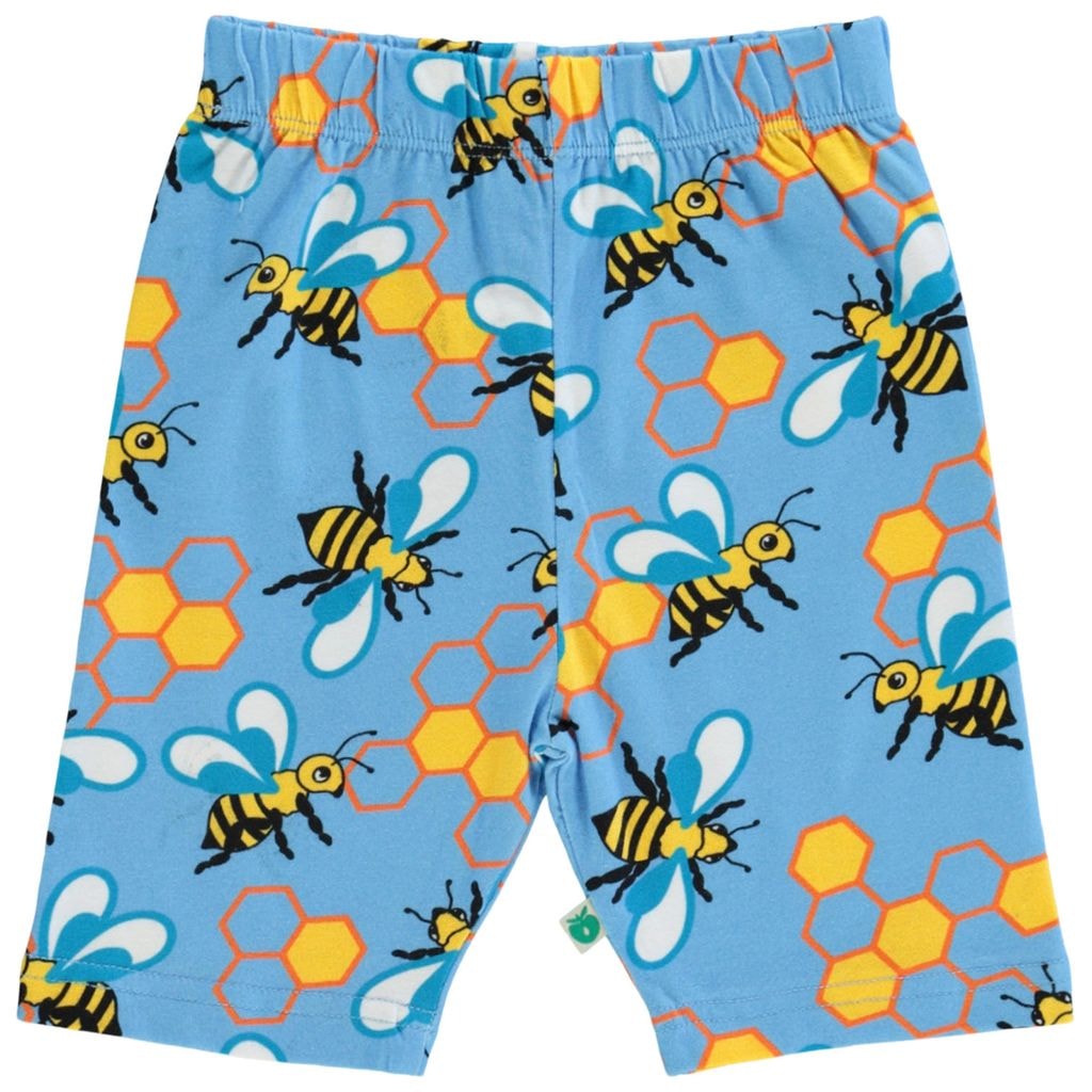 Printed Shorts With Bees Blue Grotto