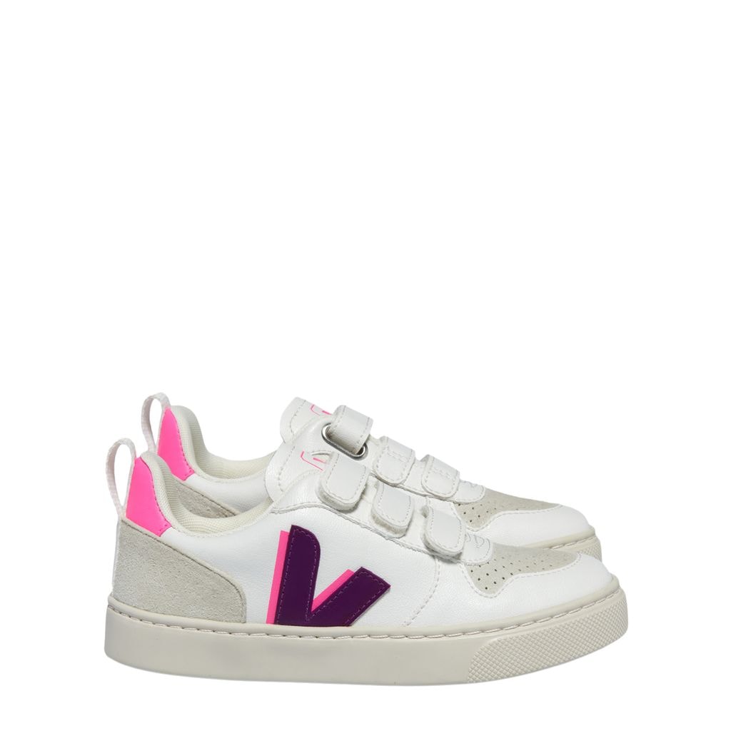 V-10 Sneakers White Magenta Sari
