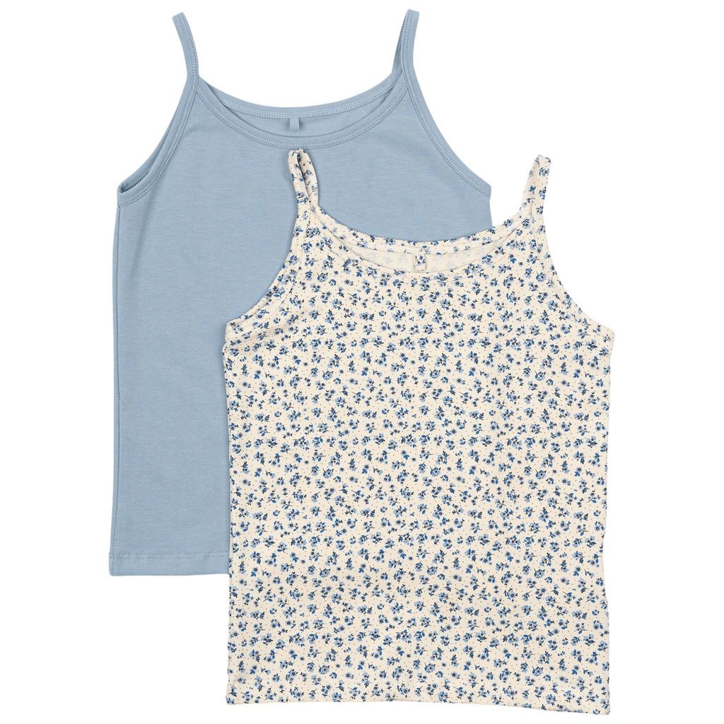 GOTS Strap Top 2-Pack Ashley Blue