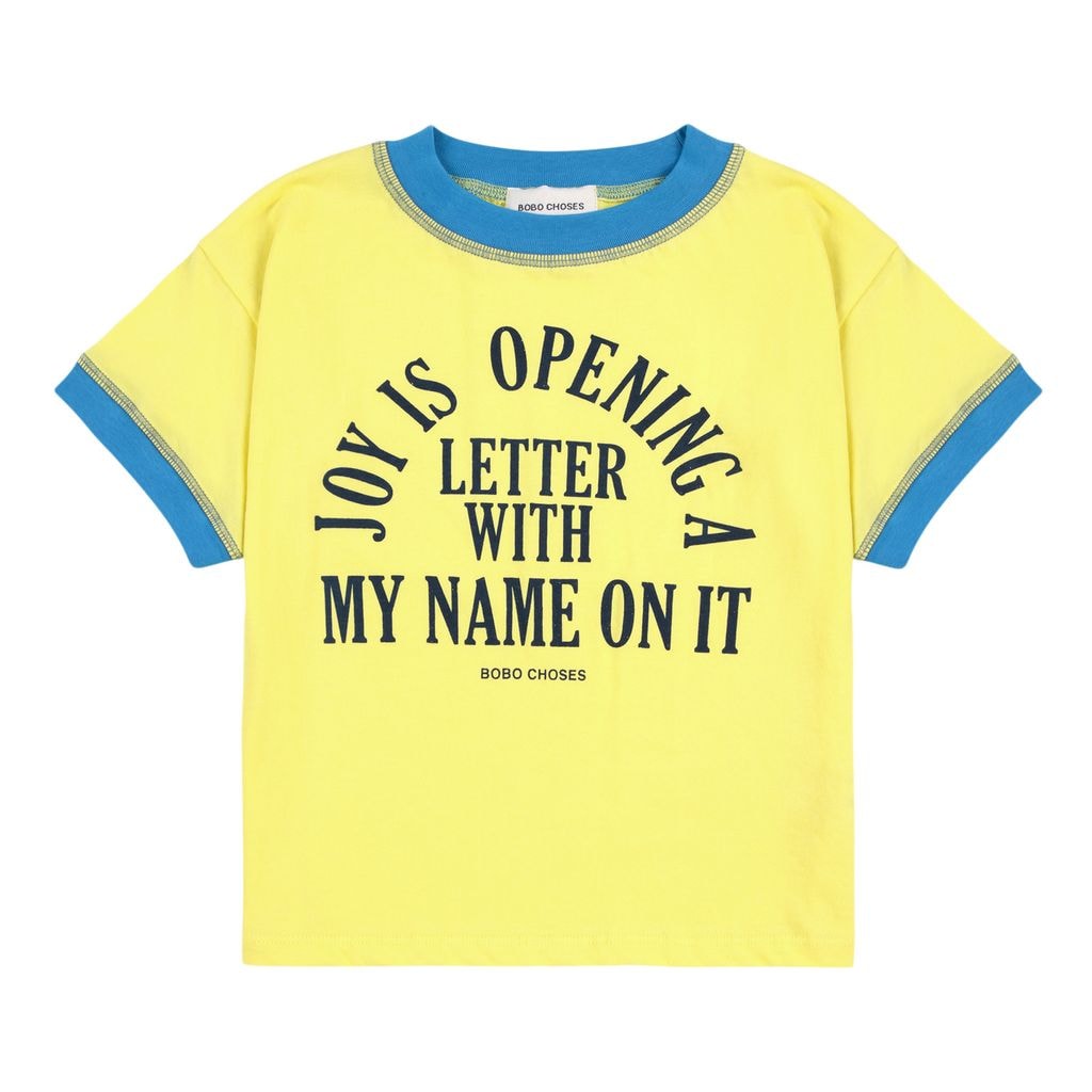 Joy Is T-shirt Light Yellow