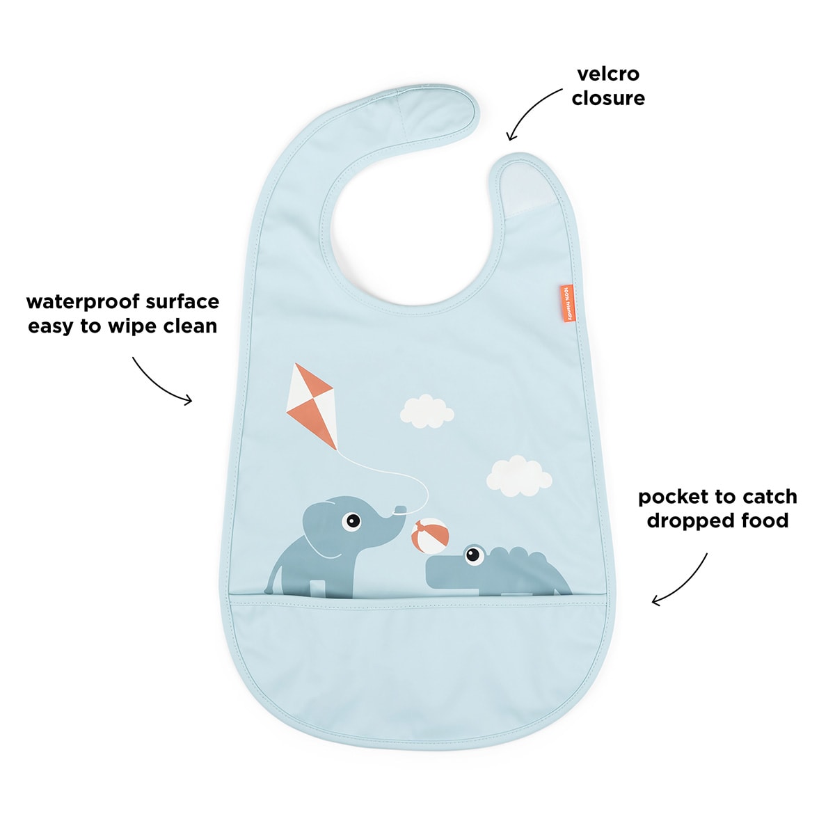 Playground Bib Med Kardborreband Blue