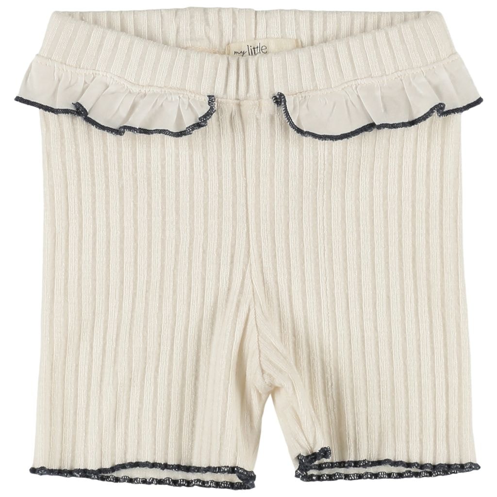 Ester Ribbed Shorts Ivory