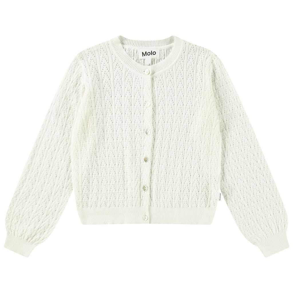 Gillian Knitted Cardigan Crisp White