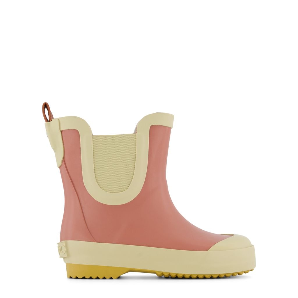 Wells Kontrastfargede Gummistøvler Burnt Pink/Sand