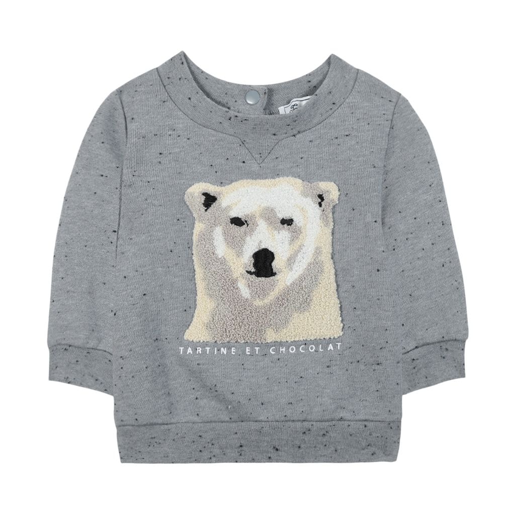Speckled Sweatshirt Heart Blue