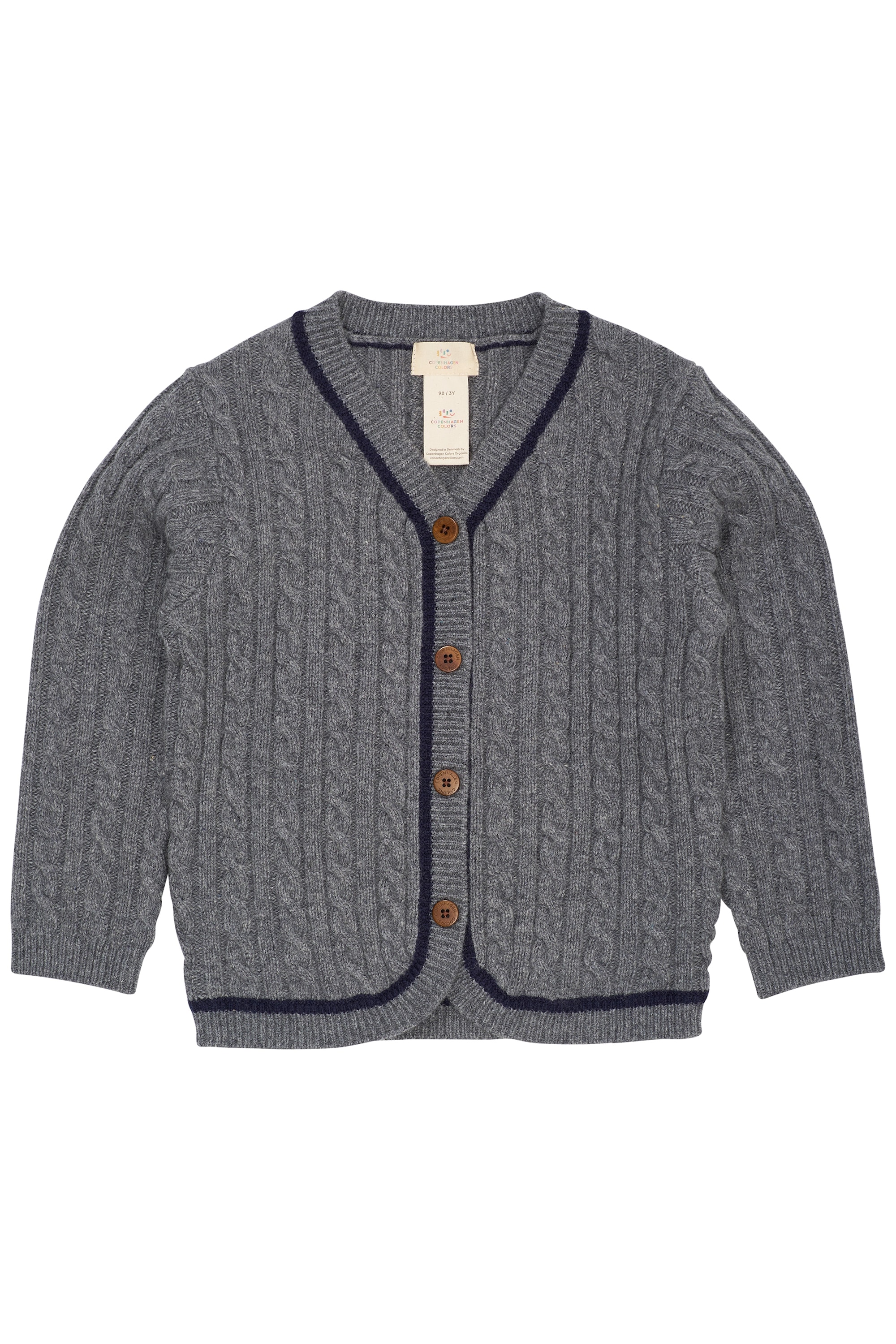 램스울 할아버지 카디건 Dark Grey Navy