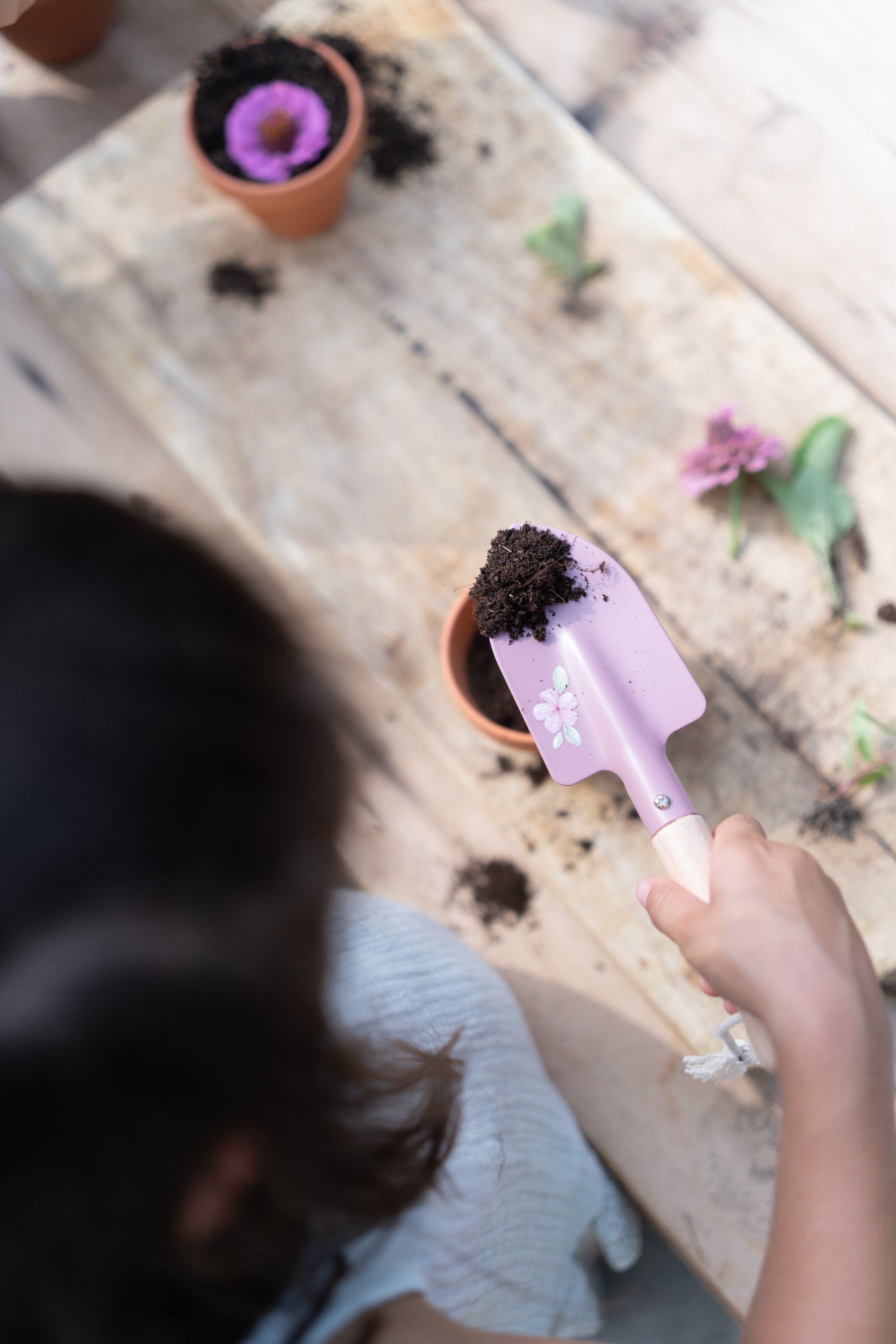 Fairy Garden Sett Med Hageredskaper Pink