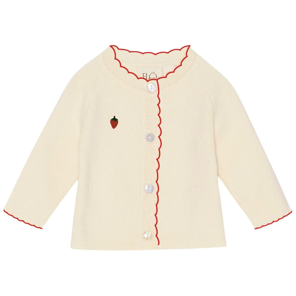 Kaya Cardigan Soft White Berry