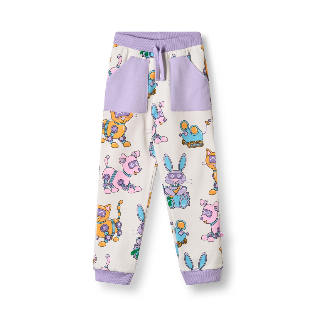 Macoun Sweatpants with Robot Pets Vanilla