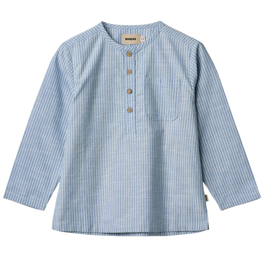 GOTS Bjørk Shirt Blue Stripe