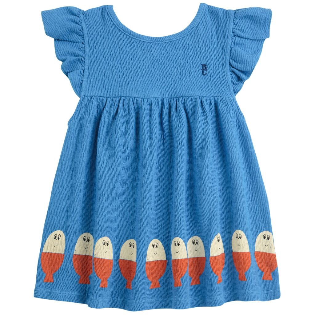 Morning Egg Baby Ruffle Dress Blue