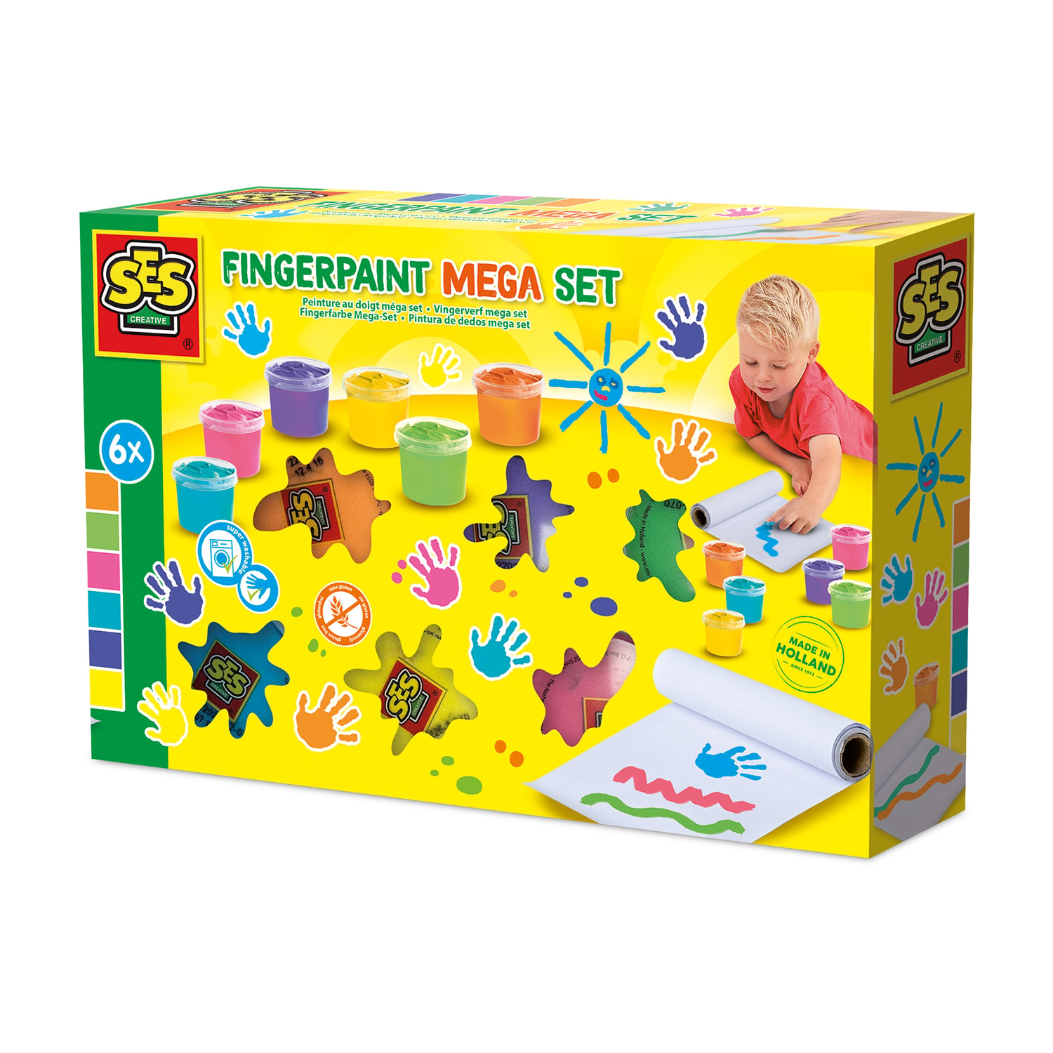 Fingerpaint Mega Set, 6 Farger